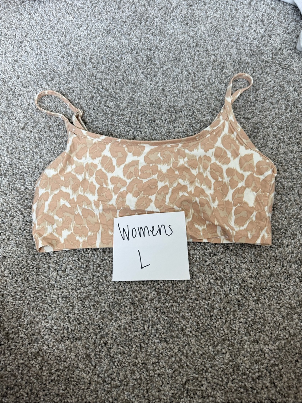 aerie Beige Animal Print Bralette